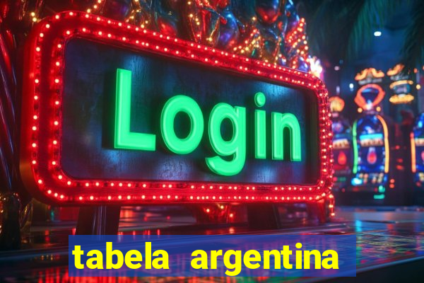 tabela argentina torneo betano